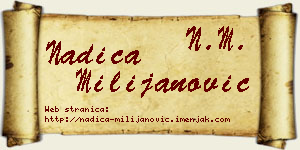 Nadica Milijanović vizit kartica